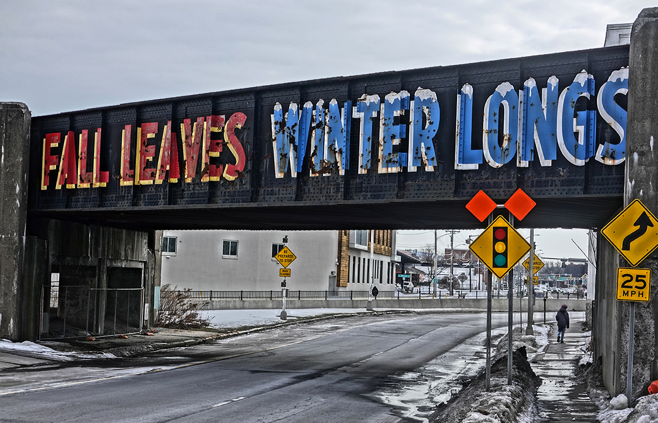 Sean Kirst: Fall leaves. Winter longs. On bridges, downtown messages rust away.